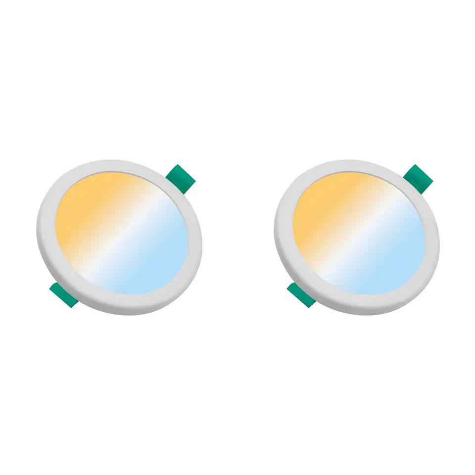 2 Pack Panel Ajustable Redondo 4” 8W, Tres Tonos, LUCERNA 1