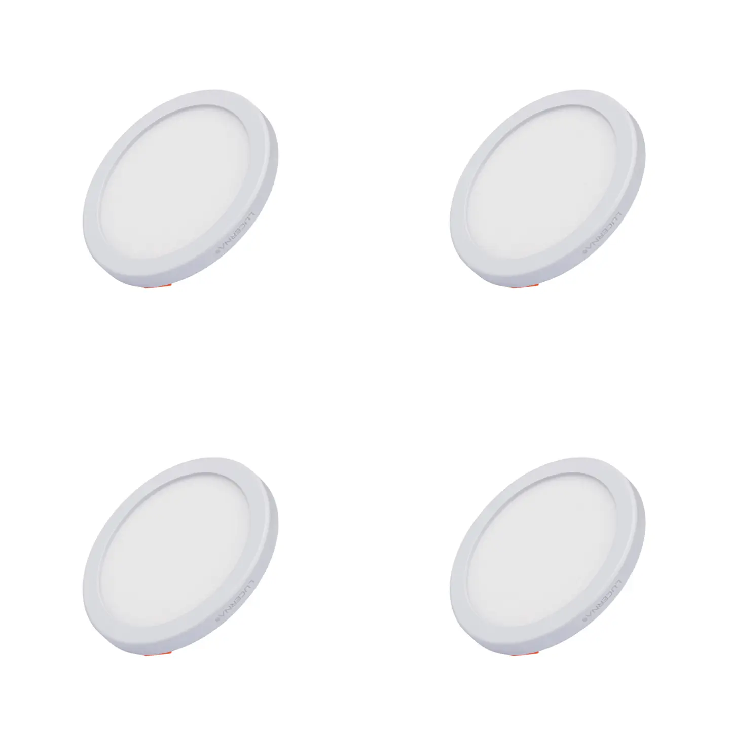 4 Pack Panel Empotrable Redondo Ajustable 3″, 6W, 6500K, LUCERNA 1