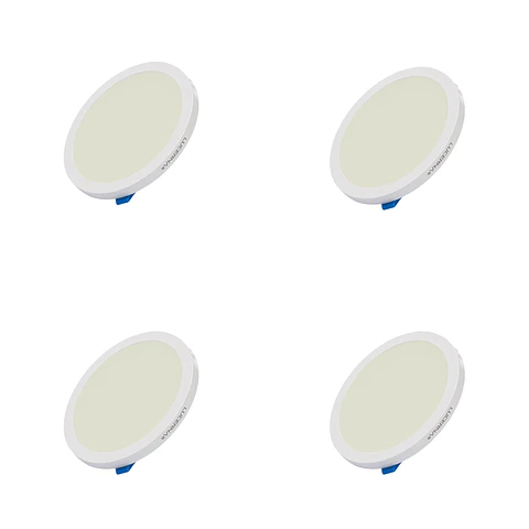 4 Pack Panel Empotrable Redondo 3″, 8W, 4000K, High Lumen, LUCERNA