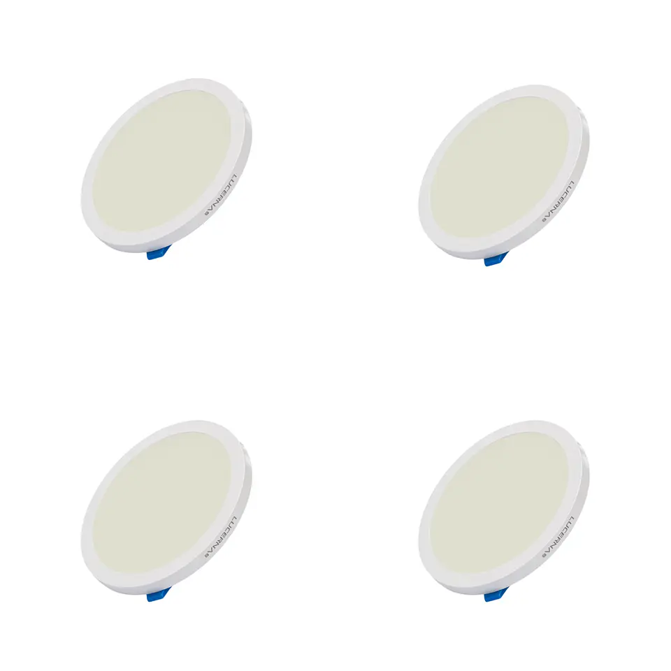 4 Pack Panel Empotrable Redondo 3″, 8W, 4000K, High Lumen, LUCERNA 1