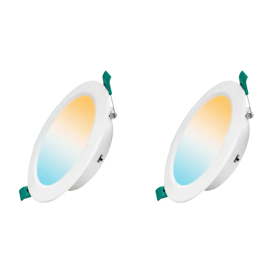 2 Pack Panel Empotrable Redondo 5″, 9W, Tres Tonos, CompactLumen, LUCERNA 1