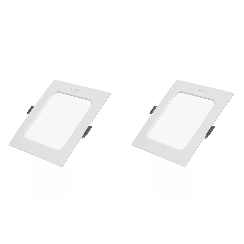 2 Pack Panel DOB Empotrable Cuadrado 8″, 20W, 6500K, Compact Lumen, LUCERNA 1