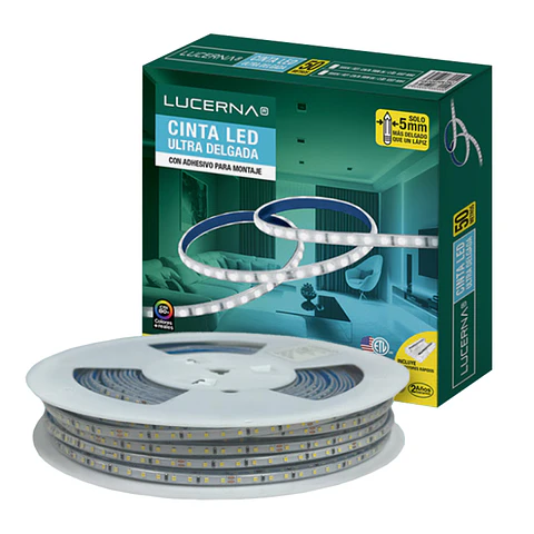 Cinta LED 5mm x 50Mts Luz Fría - LUCERNA