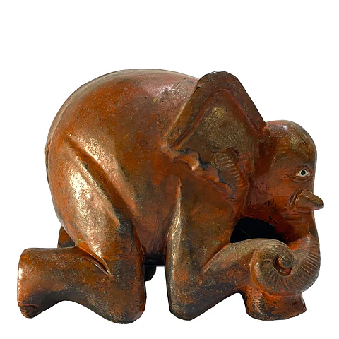 Elefante Hindú Reverencia - Arte Rústico Étnico