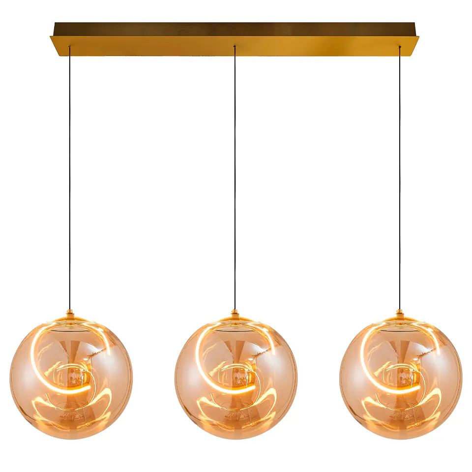 Lámpara Decorativa Colgante, 30W, Tres Tonos, Ambar C2, LUCERNA 1