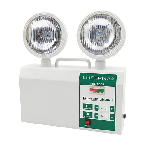 Lámpara de Emergencia Superficial Doble Foco, Batería de Litio 7200mAh, LUCERNA