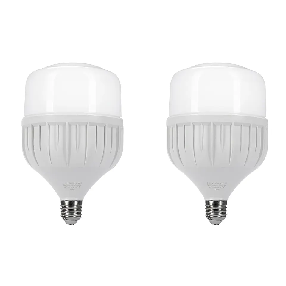2 Pack Bombillo Tipo Domo, 50W, Rosca E27, 6500K, LUCERNA 1