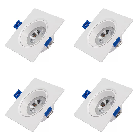 4 Pack Bombillo Tipo Spot Cuadrado Dirigible, 7W, 6500K, LUCERNA