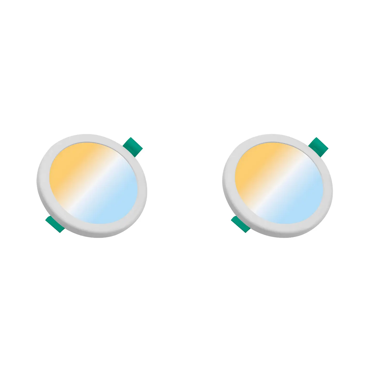 2 Pack Panel Ajustable Redondo 3” 6W, Tres Tonos, LUCERNA 1