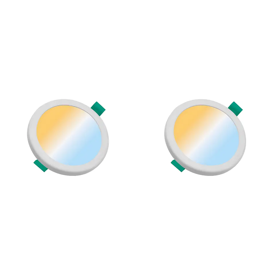 2 Pack Panel Ajustable Redondo 3” 6W, Tres Tonos, LUCERNA 1
