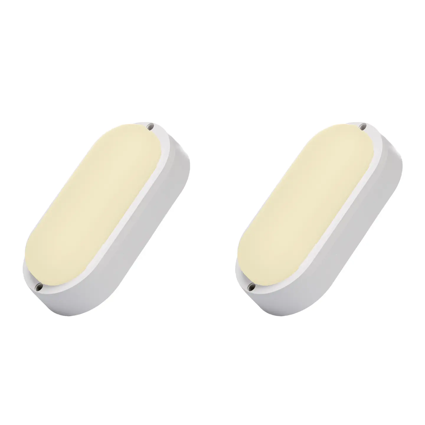 2 Pack Vapoleta Ovalada 17.5×9.6cm, 12W, 3000K, LUCERNA 1