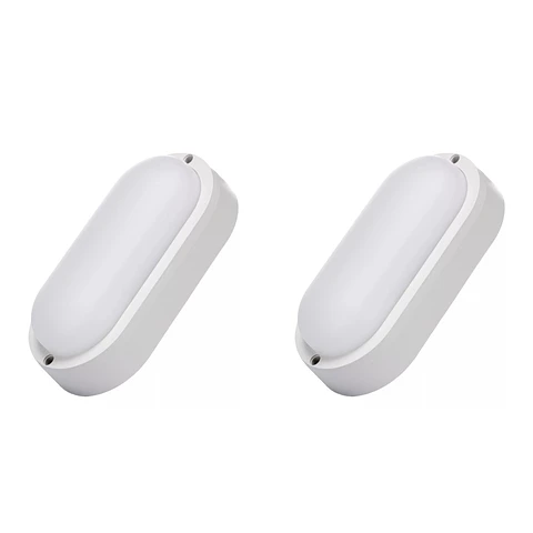 2 Pack Vapoleta Ovalada 17.5×9.6cm, 12W, 6500K, LUCERNA