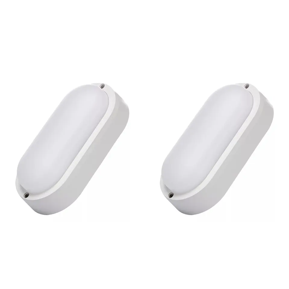 2 Pack Vapoleta Ovalada 17.5×9.6cm, 12W, 6500K, LUCERNA 1
