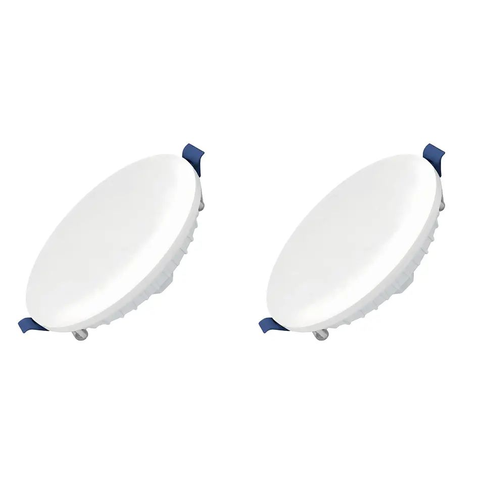 2 Pack Panel Empotrable Redondo 3.5″, 12W, 6500K, MaxiLumen, LUCERNA 1