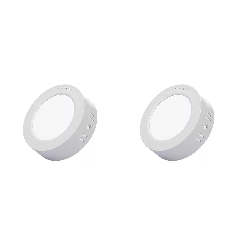 2 Pack Panel DOB Superficial Redondo 6″, 12W, 6500K, Compact Lumen, LUCERNA 1