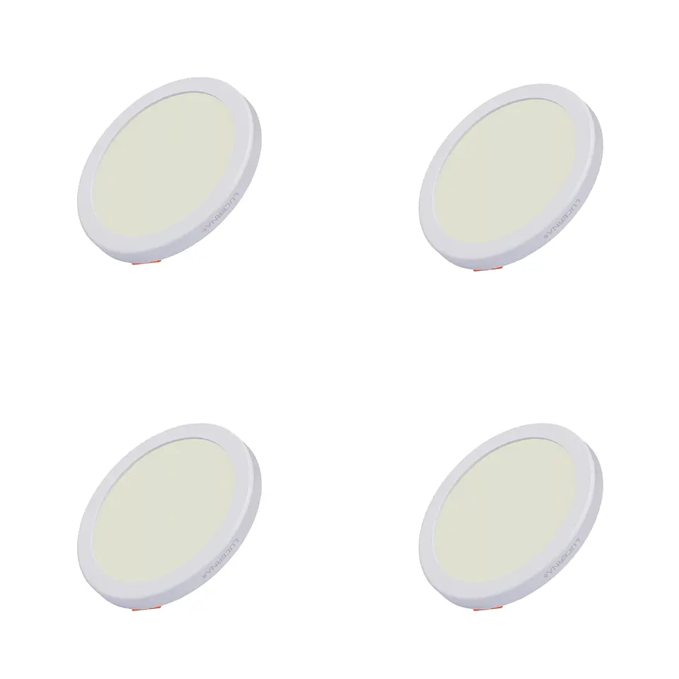 4 Pack Panel Empotrable Redondo Ajustable 3″, 6W, 4000K, LUCERNA 1