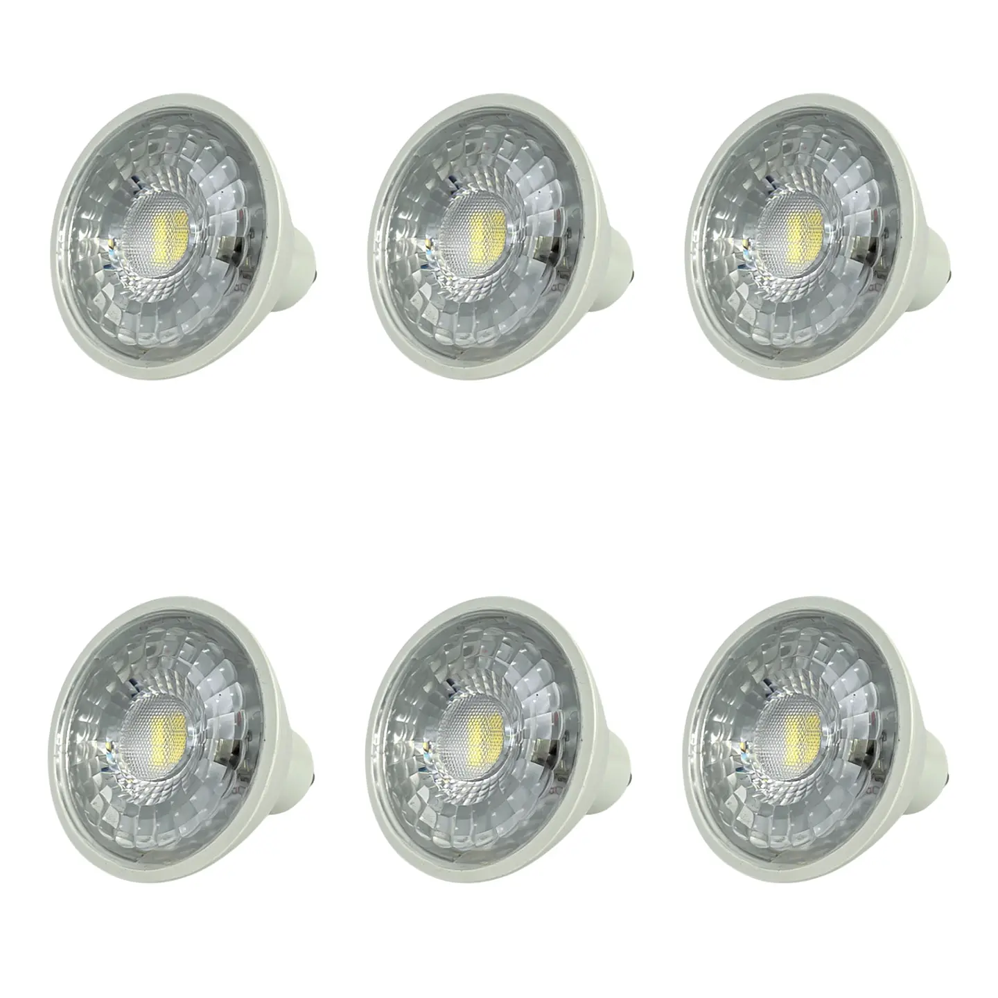 6 Pack Bombillo Dicroico Bi-pin GU5.3, 5W, 3000K, LUCERNA 1