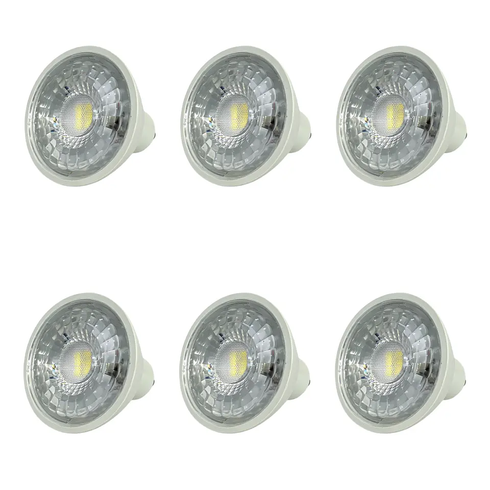 6 Pack Bombillo Dicroico Bi-pin GU5.3, 5W, 3000K, LUCERNA 1