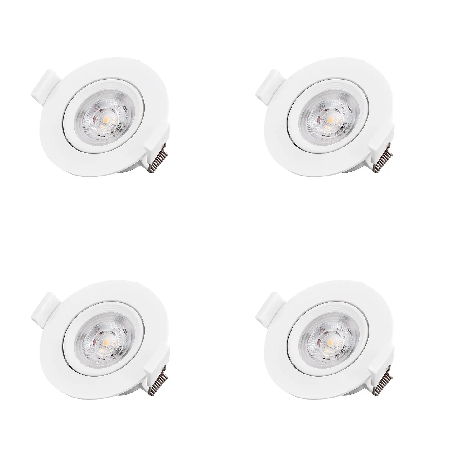 4 Pack Bombillo Tipo Spot Redondo Dirigible, 3W, 6000K, LUCERNA 1