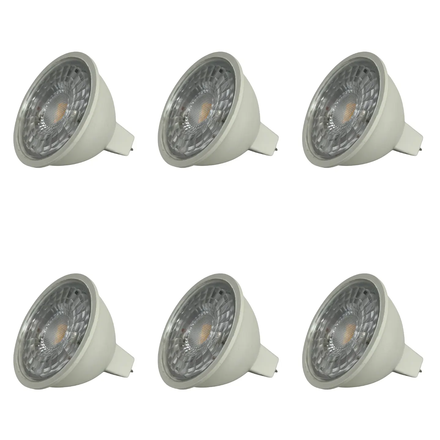 6 Pack Bombillo Dicroico Bi-pin GU5.3, 8W, 4000K, LUCERNA 1