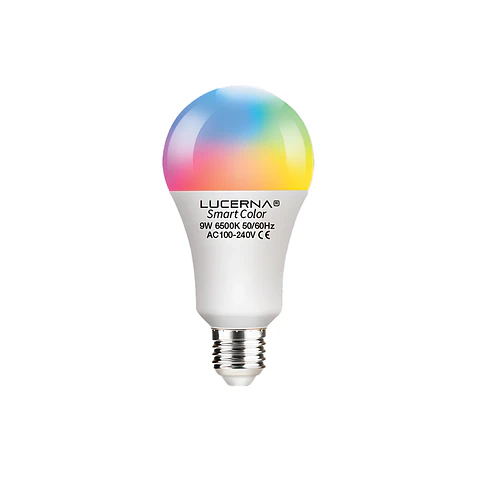 Bombillo LED Bulbo RGBW, 9W, Rosca E27, Smart Color, LUCERNA