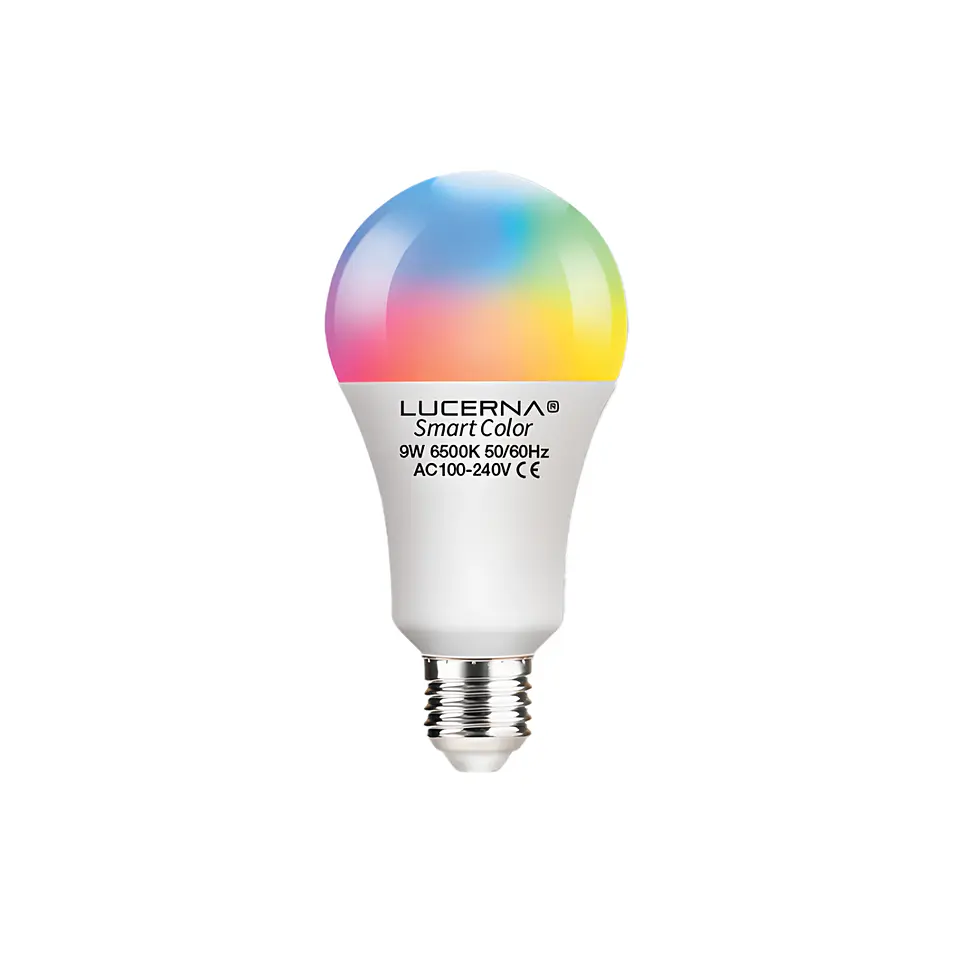 Bombillo LED Bulbo RGBW, 9W, Rosca E27, Smart Color, LUCERNA 1
