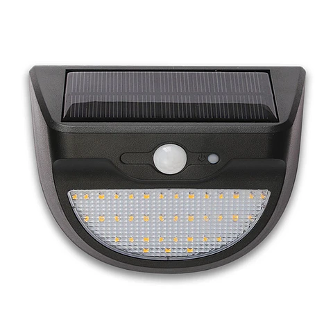 Lámpara Decorativa de Aplique Negra Carga Solar, 3000K, Stylish Dsign, LUCERNA