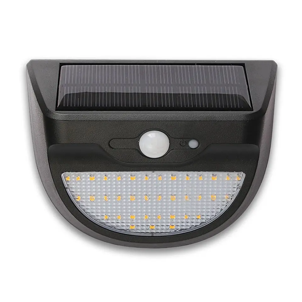 Lámpara Decorativa de Aplique Negra Carga Solar, 3000K, Stylish Dsign, LUCERNA 1
