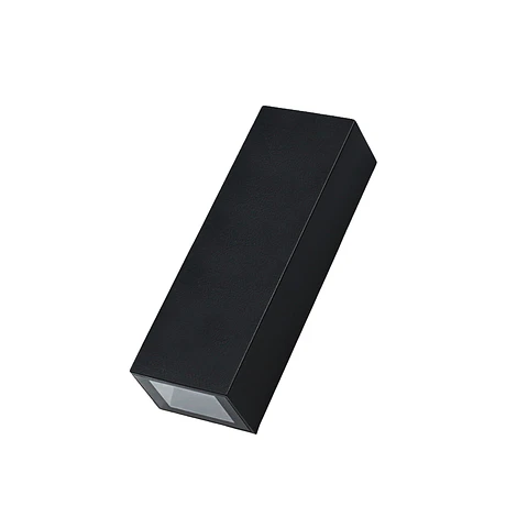 Lámpara Decorativa de Aplique Rectangular Vertical Negra, 5W, 3000K, Stylish Design, LUCERNA