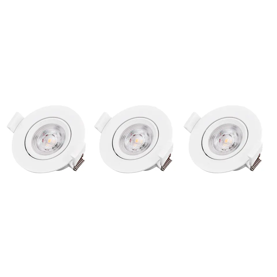 3 Pack Bombillo Spot Redondo Dirigible, 7W, Tres Tonos, LUCERNA 1