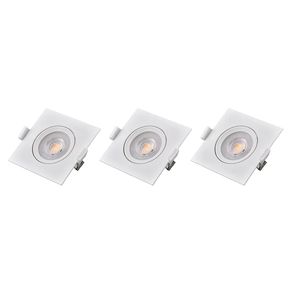 3 Pack Bombillo Spot Cuadrado Dirigible, 7W, Tres Tonos, LUCERNA 1