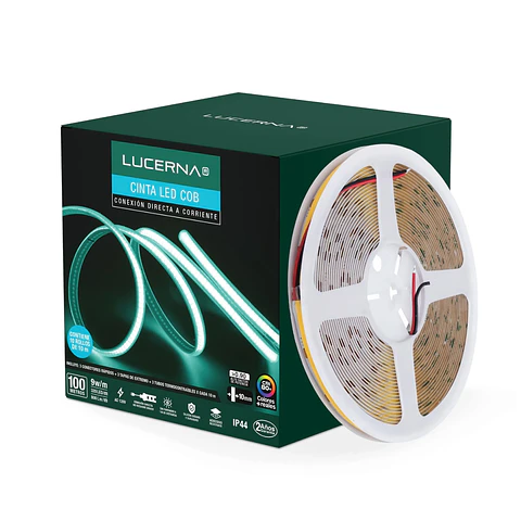 Cinta LED COB 10mm, Rollo 10m, 6500K, LUCERNA