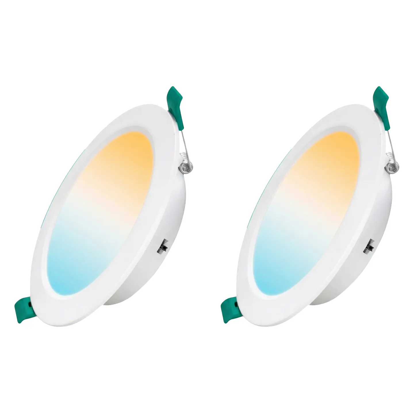2 Pack Panel Empotrable Redondo 6″, 15W, Tres Tonos, CompactLumen, LUCERNA 1