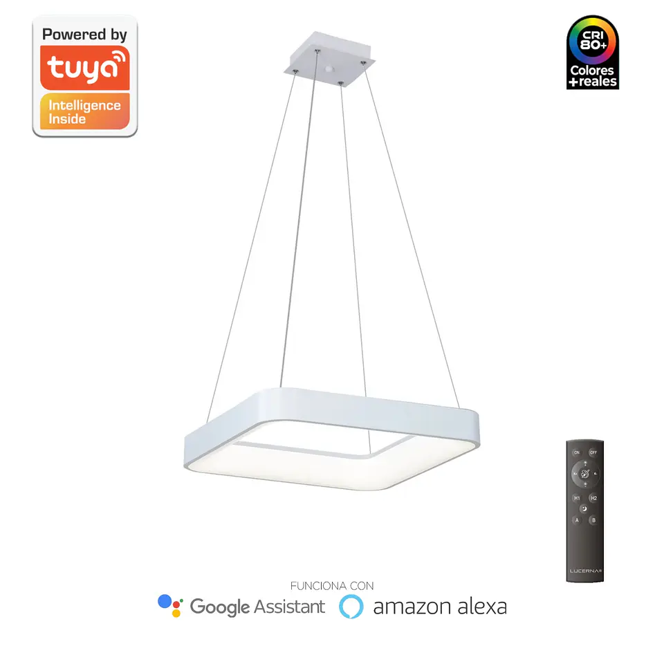 Lámpara Decorativa Colgante Blanca, 58W, Tres Tonos, Área B, LUCERNA 1