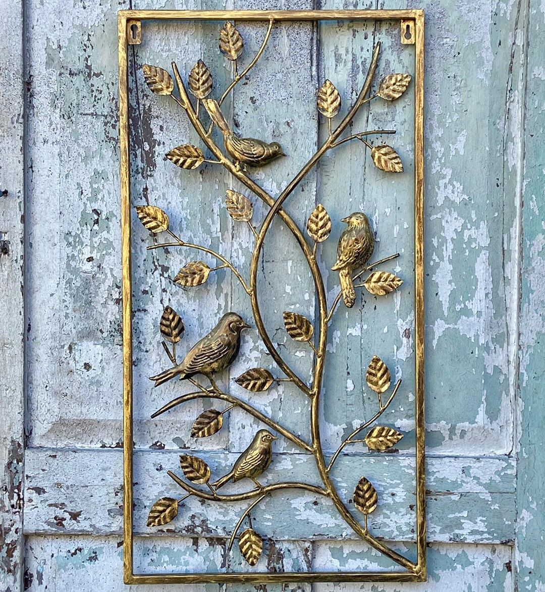 MURAL DE PAJARITOS ORO