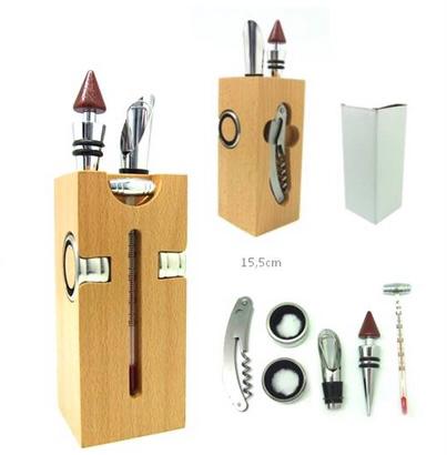 Set Vino Tótem Madera