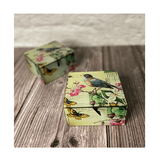 Caja Vidrio Pajarito