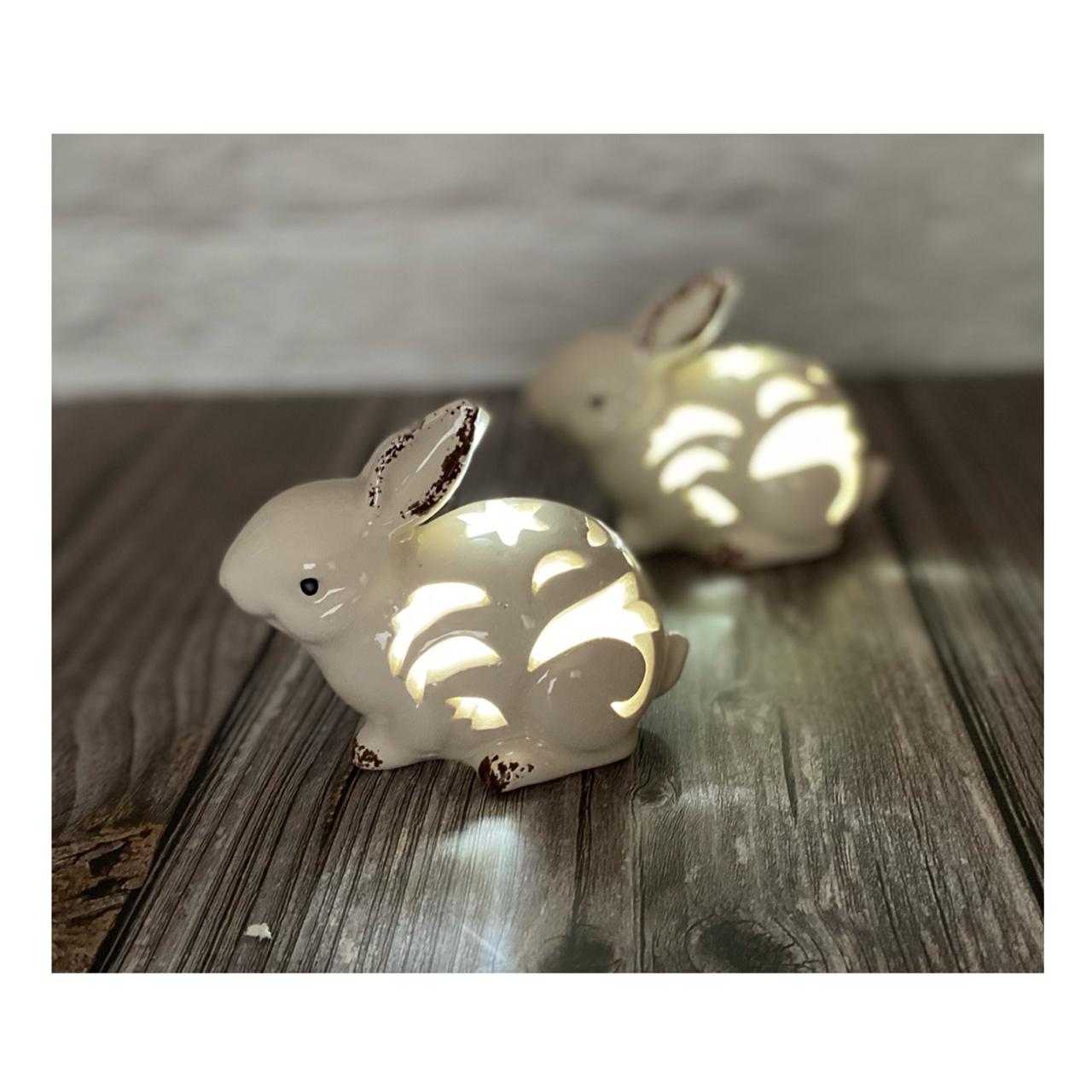 Mini luz nocturna recargable forma de conejo