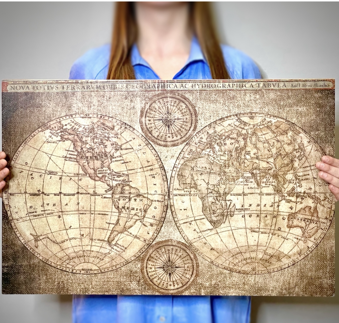 Mapa antiguo mural
