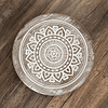 Tornamesa Madera Mandala Blanco