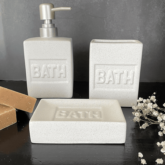 Set de Baño 3 Piezas Bath Blanco