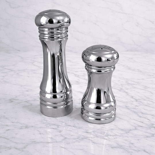 Set Salero & Pimientero Plateado 