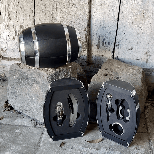 Set Vino Barril 