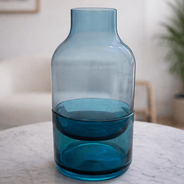 Florero Vidrio Turquesa