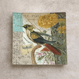 Plato Vidrio Pajarito