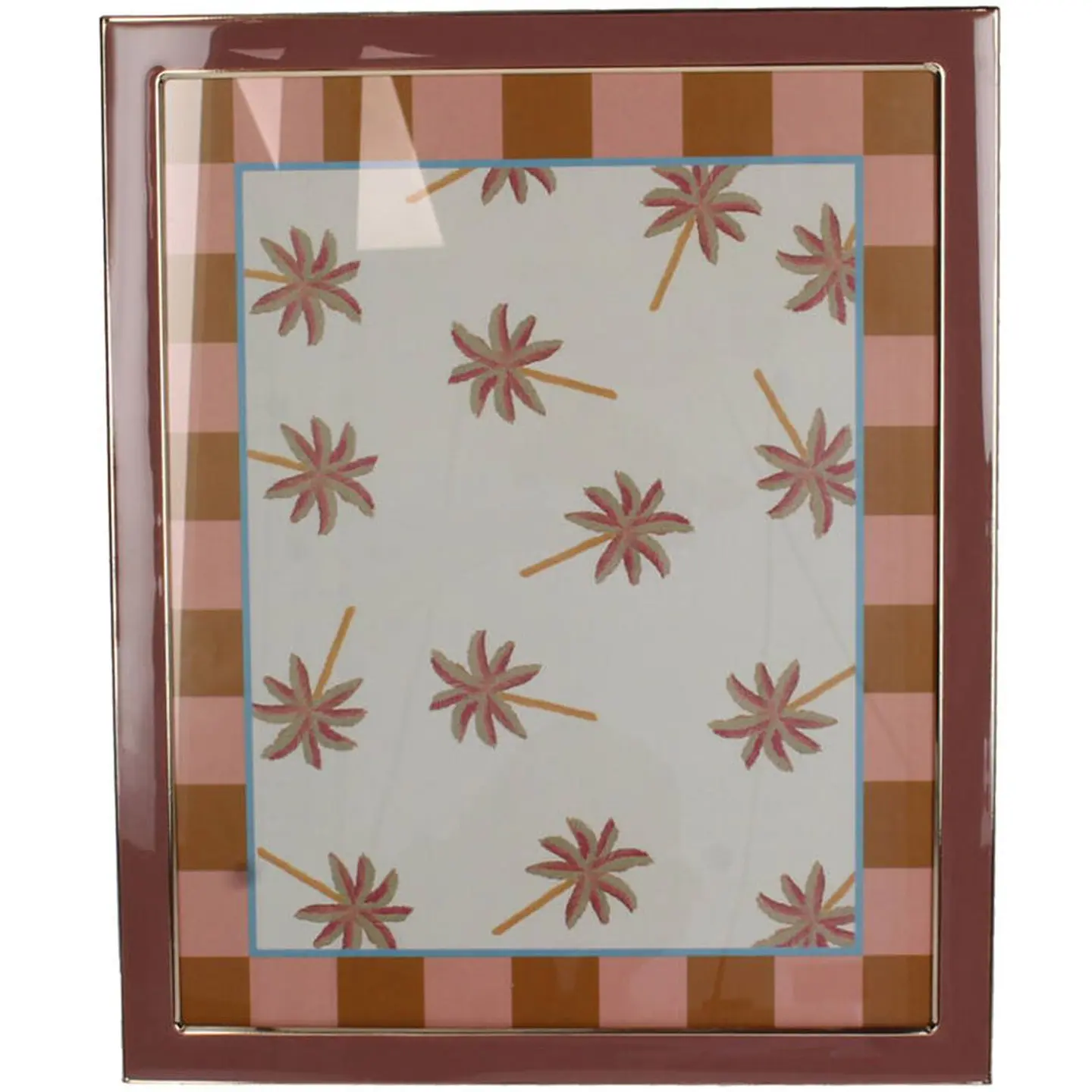  Moldura metal retangular rosa 25x20cm 1