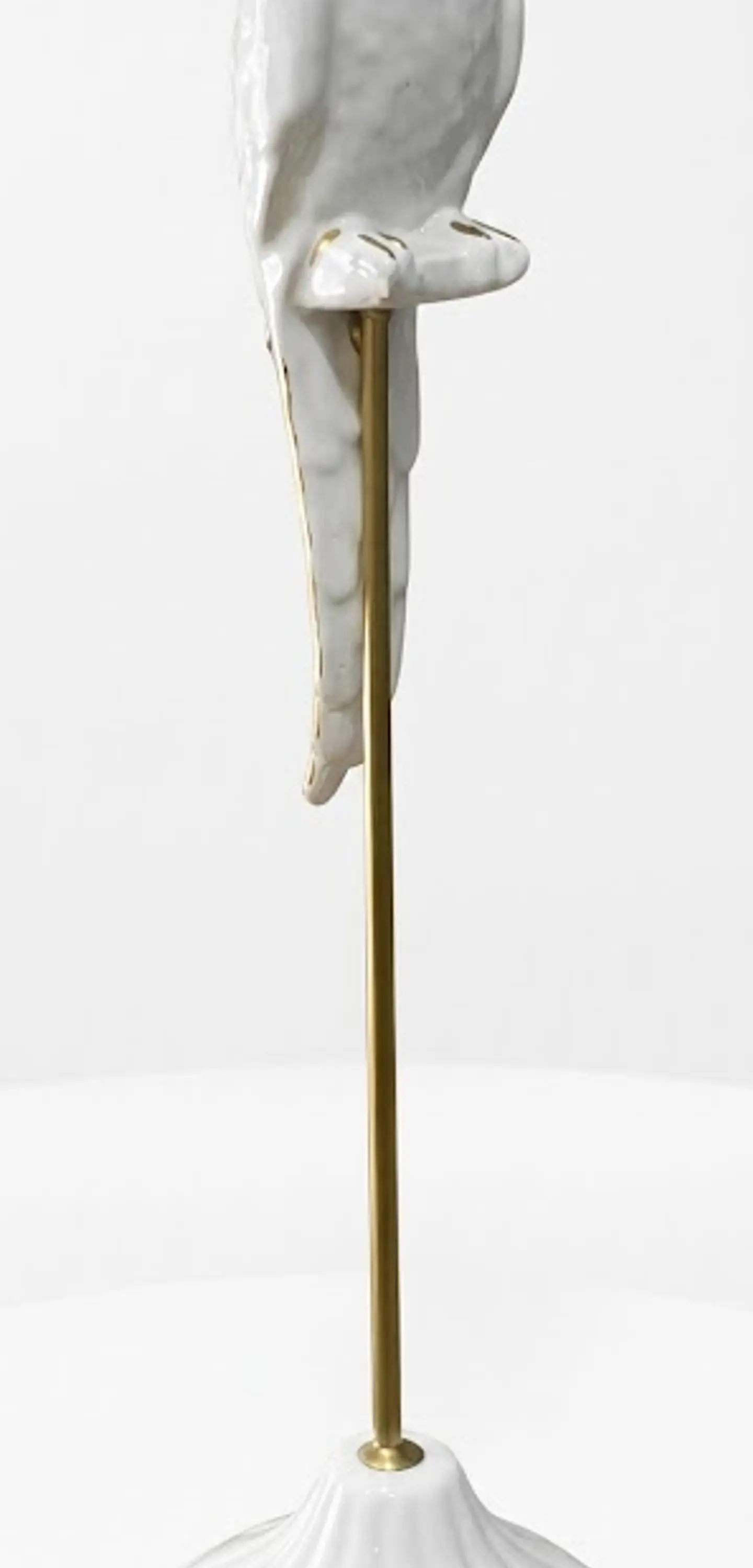 Papagaio Branco com Poleiro Dourado - 54cm 1