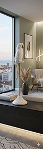 Papagaio Branco com Poleiro Dourado - 54cm - Thumbnail 4