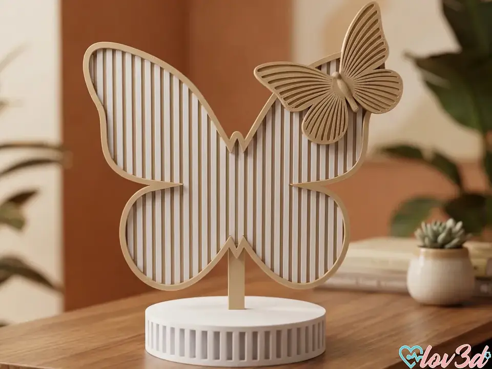 Borboleta Decorativa Lov3D 3