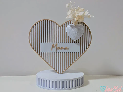 Coração de Mãe Decorativo 3D - Edição Especial
